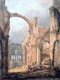 England / UK: The ruins of Lindisfarne Priory, by Thomas Girtin (1775-1802), 1798
